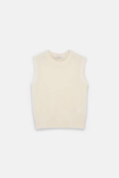 Dorothee Schumacher New cashmere knit shell camellia white