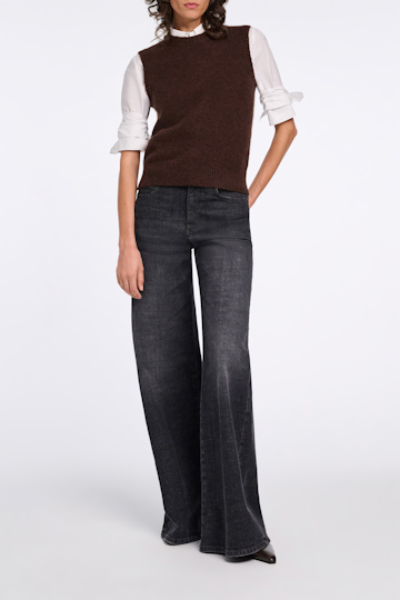 Dorothee Schumacher New cashmere knit shell chocolate