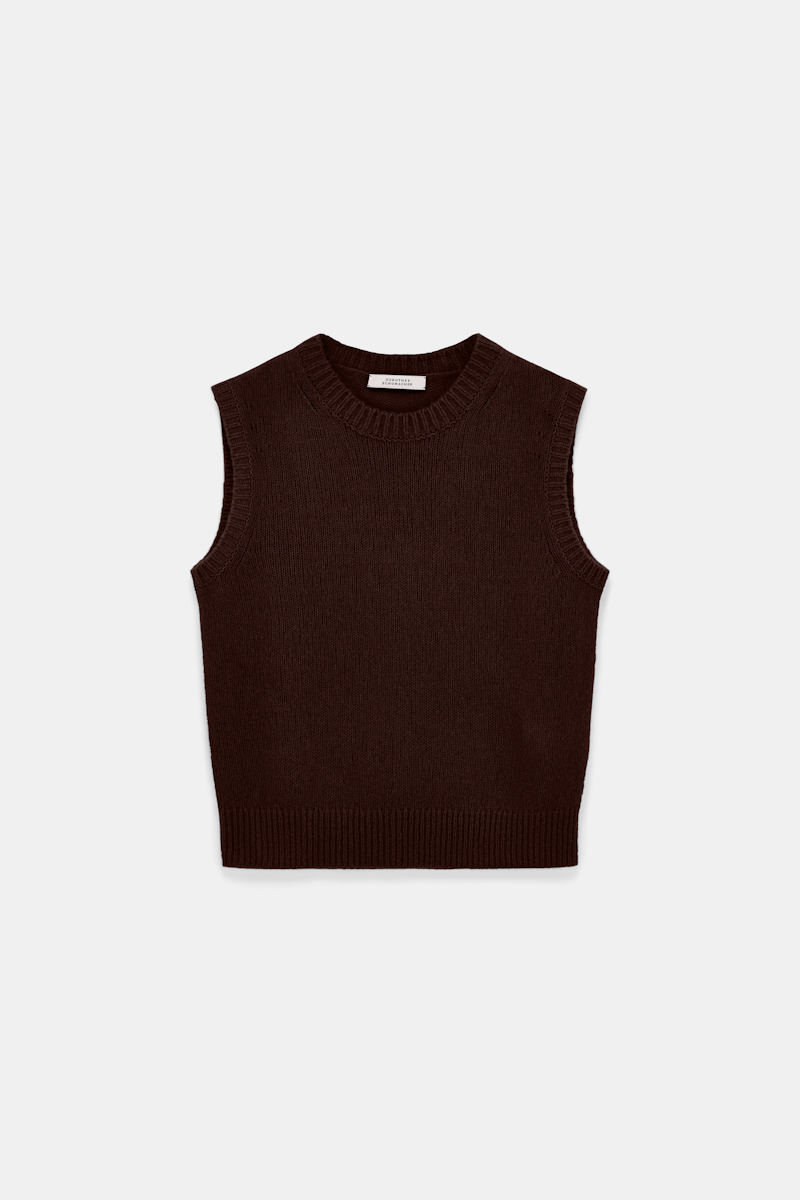 Dorothee Schumacher New Cashmere Knit Shell In Brown