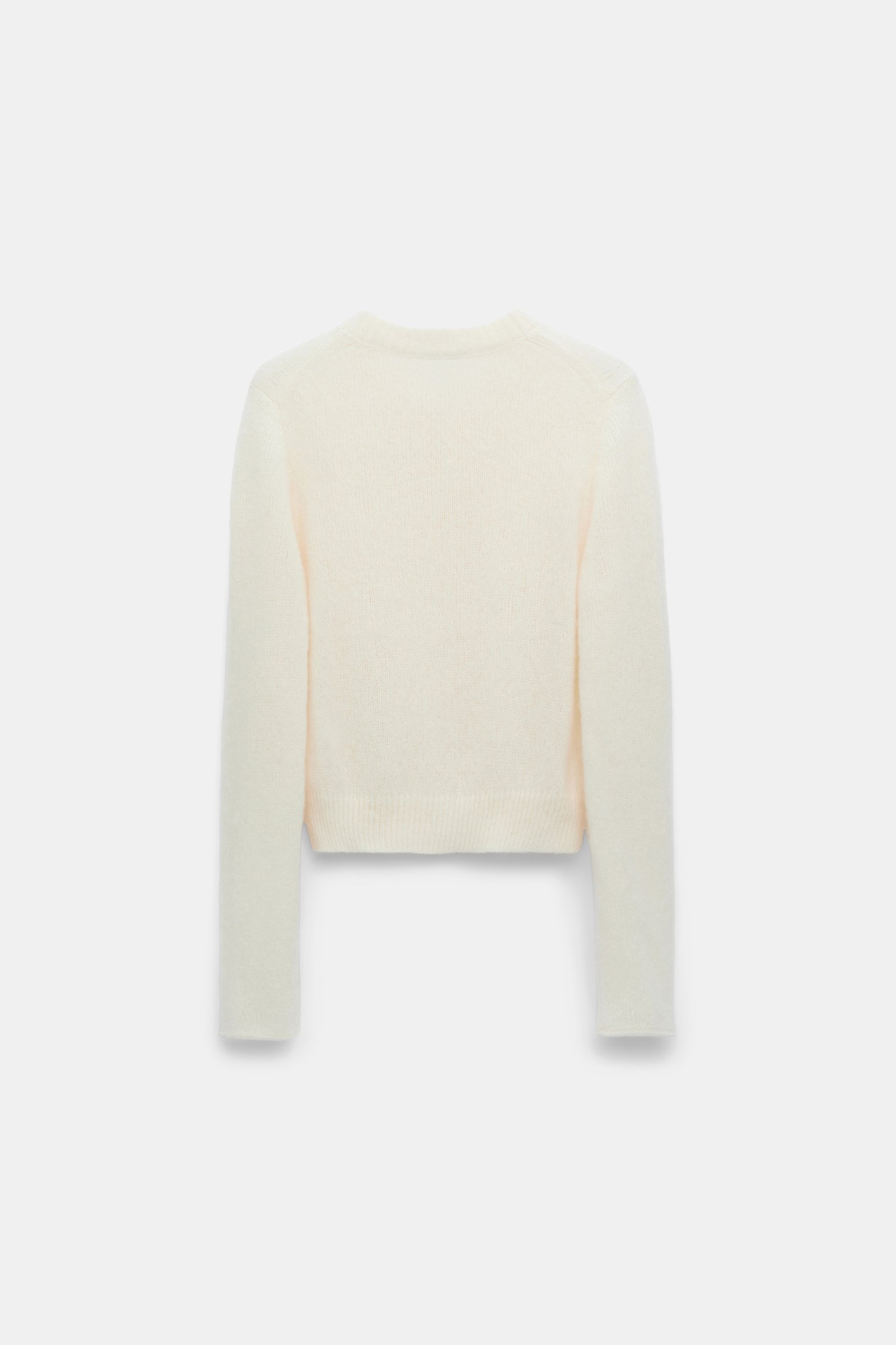 Dorothee Schumacher Cardigan mit Rundhalsausschnitt camellia white