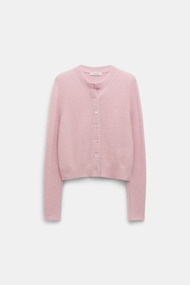 Dorothee Schumacher Cardigan mit Rundhalsausschnitt light pink