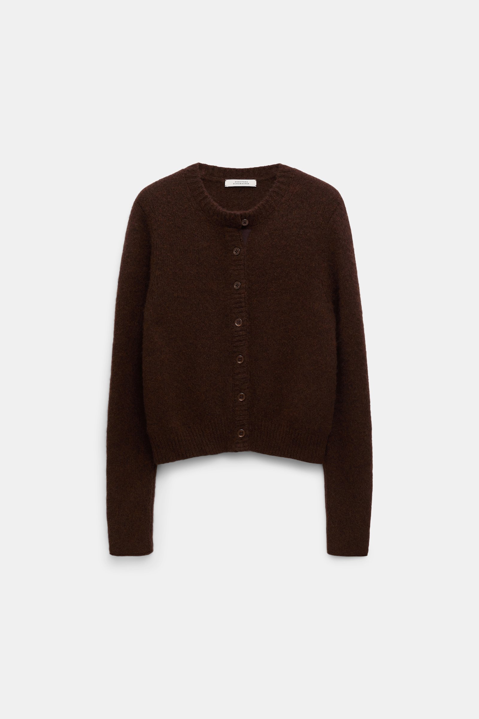 Dorothee Schumacher Cardigan mit Rundhalsausschnitt chocolate