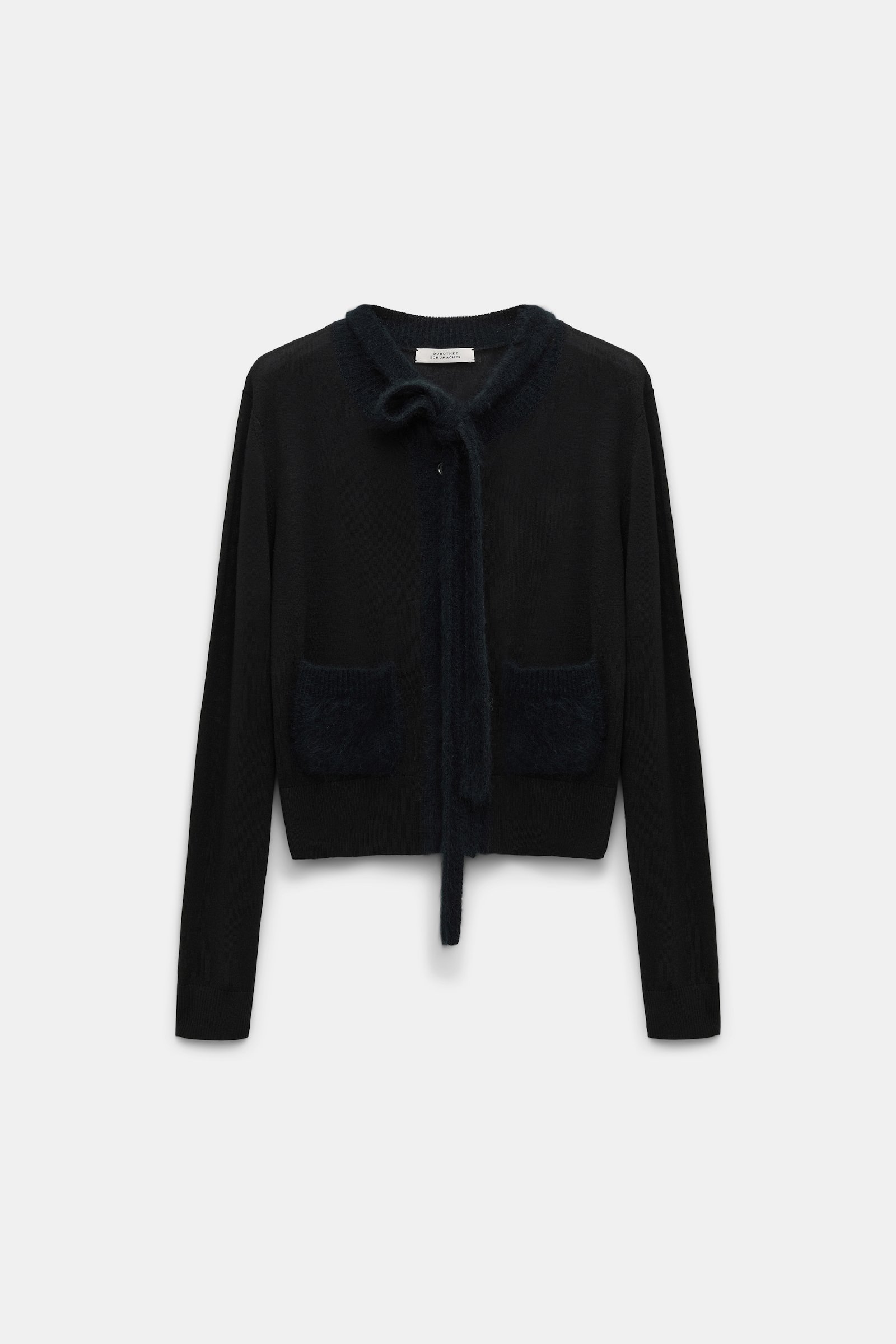 Dorothee Schumacher Cardigan mit fluffy Details pure black