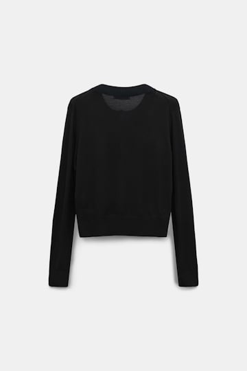 Dorothee Schumacher Cardigan mit fluffy Details pure black