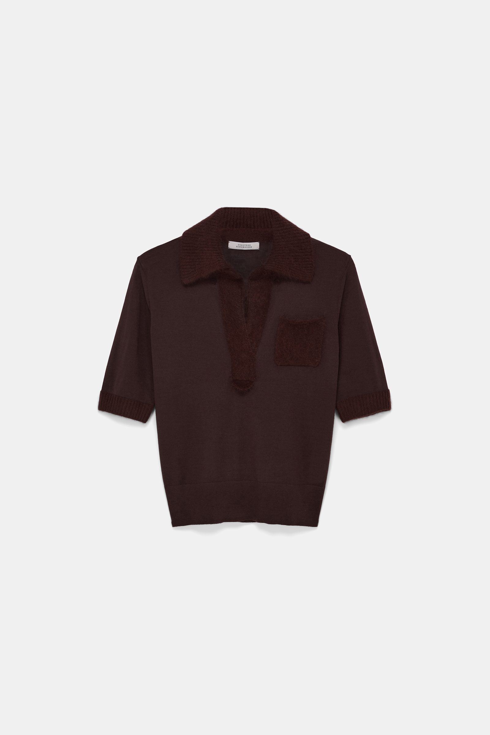 Dorothee Schumacher Pullover mit fluffy Details dark chocolate