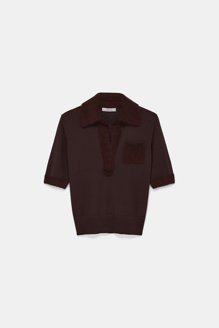 Dorothee Schumacher Pullover mit fluffy Details dark chocolate