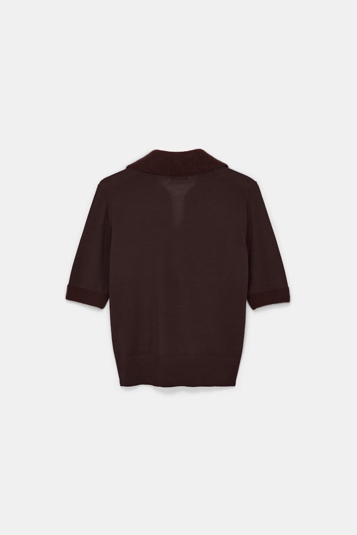 Dorothee Schumacher Pullover mit fluffy Details dark chocolate