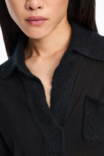 Dorothee Schumacher Pullover mit fluffy Details pure black