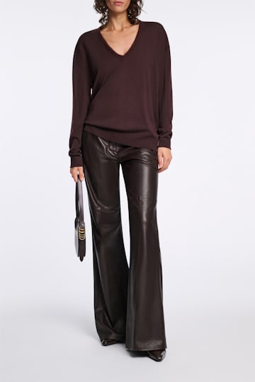 Dorothee Schumacher Pullover mit fluffy Details dark chocolate