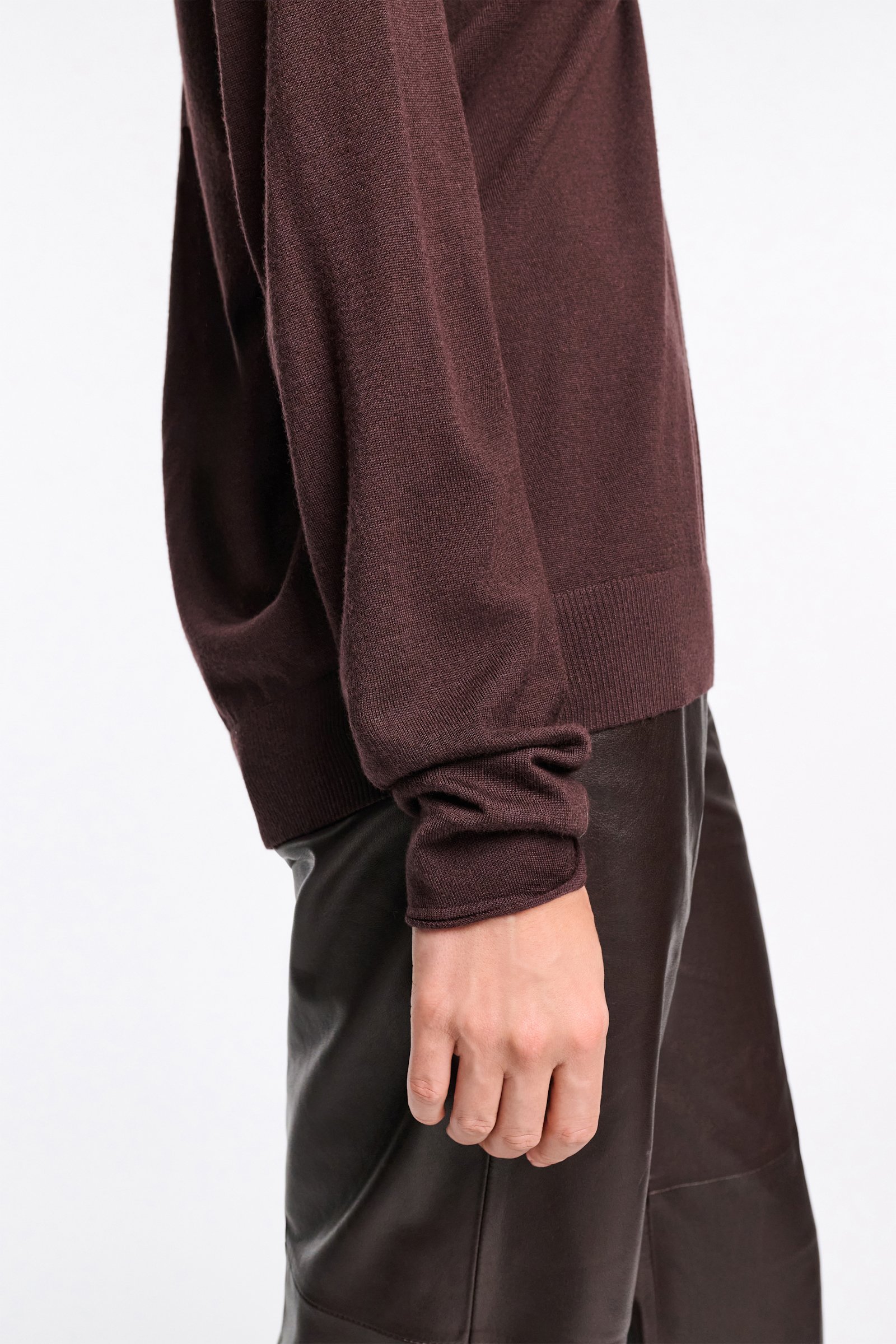 Dorothee Schumacher Pullover mit fluffy Details dark chocolate