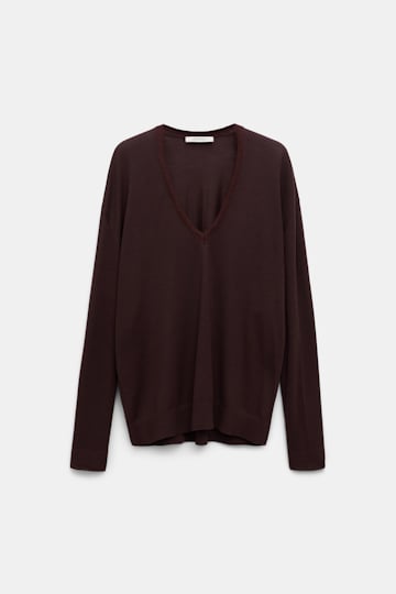 Dorothee Schumacher Pullover mit fluffy Details dark chocolate
