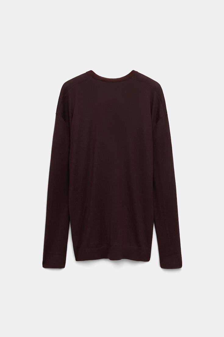 Dorothee Schumacher Pullover mit fluffy Details dark chocolate