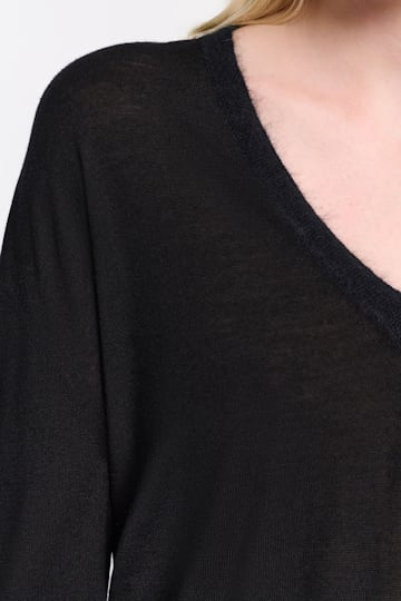 Dorothee Schumacher Pullover mit fluffy Details pure black
