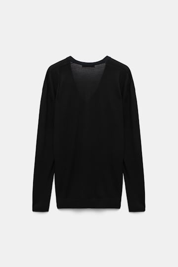 Dorothee Schumacher Pullover mit fluffy Details pure black