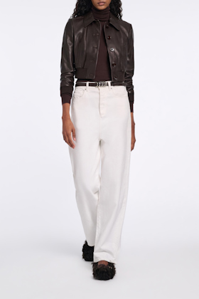 Dorothee Schumacher Nahtlos gestrickter Rollkragenpullover black chocolate