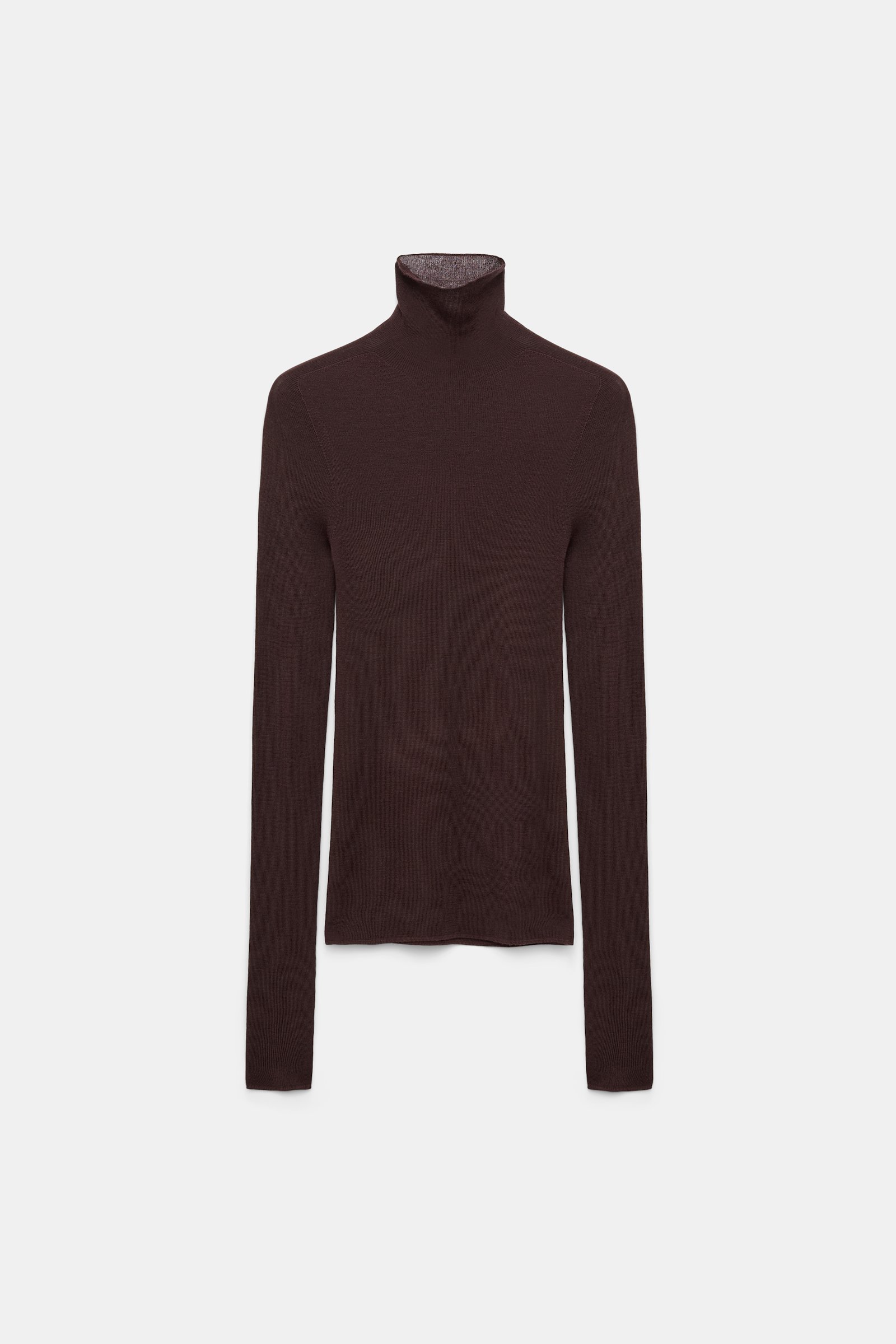 Dorothee Schumacher Nahtlos gestrickter Rollkragenpullover black chocolate