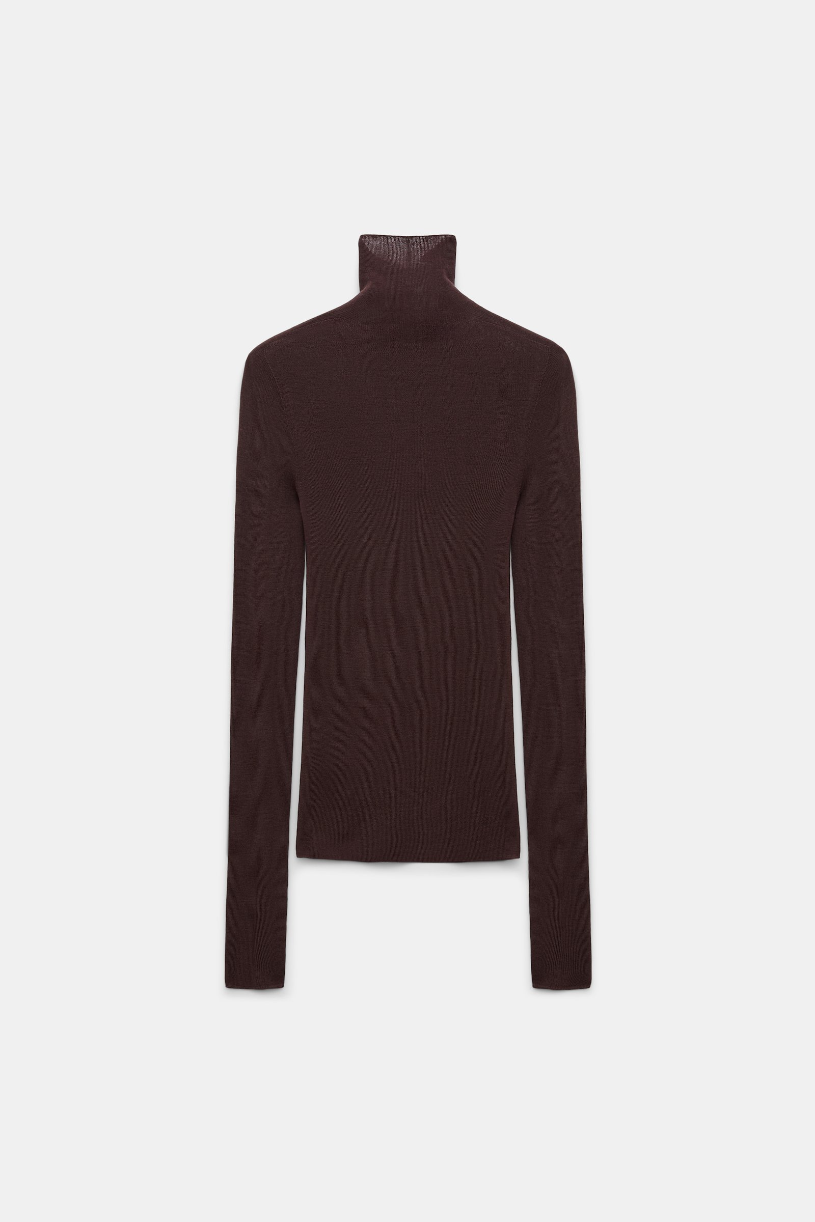Dorothee Schumacher Nahtlos gestrickter Rollkragenpullover black chocolate