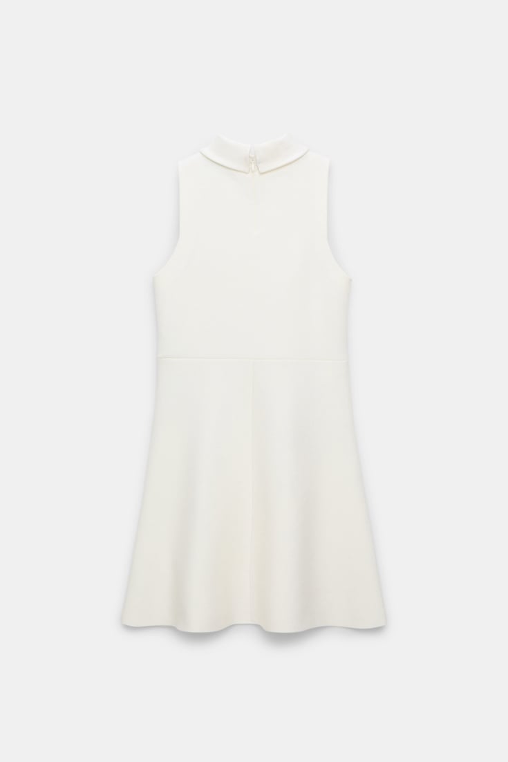 Dorothee Schumacher Sleeveless knit turtleneck dress camellia white