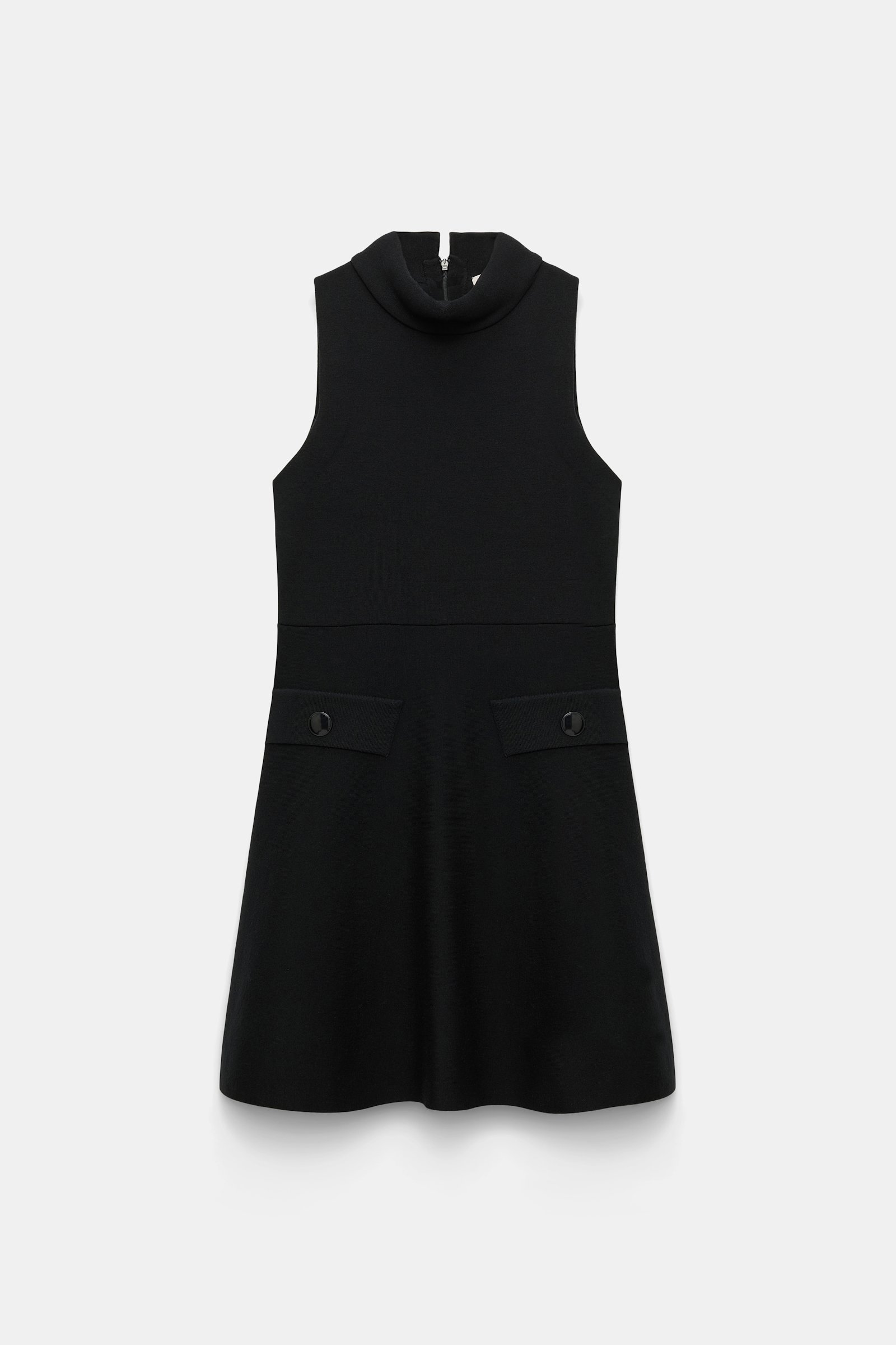 Dorothee Schumacher Sleeveless knit turtleneck dress pure black