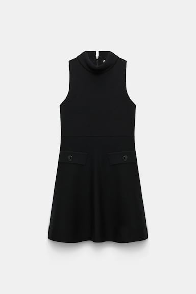 Dorothee Schumacher Doubleface Kleid aus Merino pure black