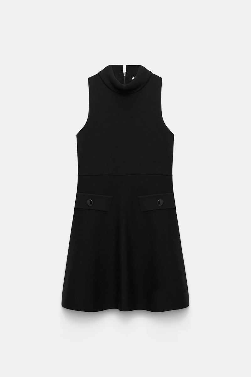 Dorothee Schumacher Sleeveless Knit Turtleneck Dress In Black