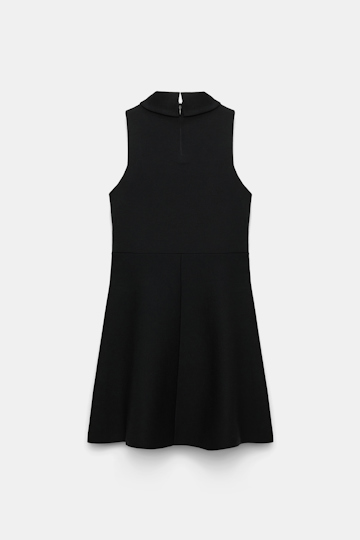 Dorothee Schumacher Sleeveless knit turtleneck dress pure black