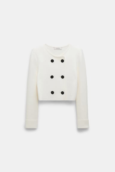 Dorothee Schumacher Doubleface Jacke aus Merino camellia white