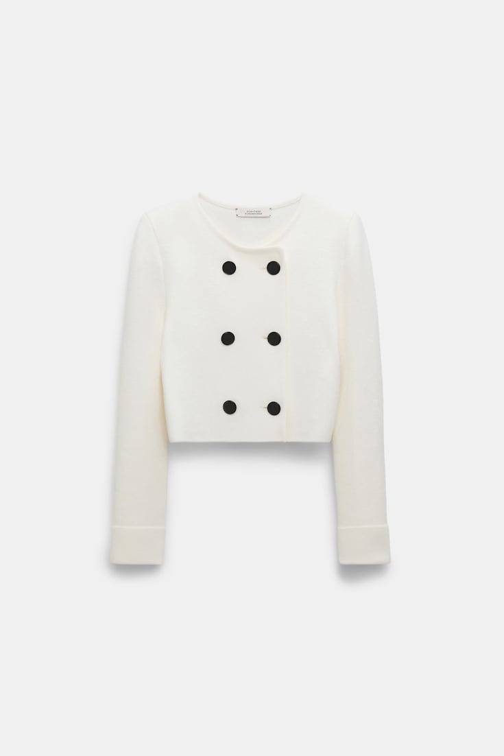 Dorothee Schumacher Doubleface Jacke aus Merino camellia white