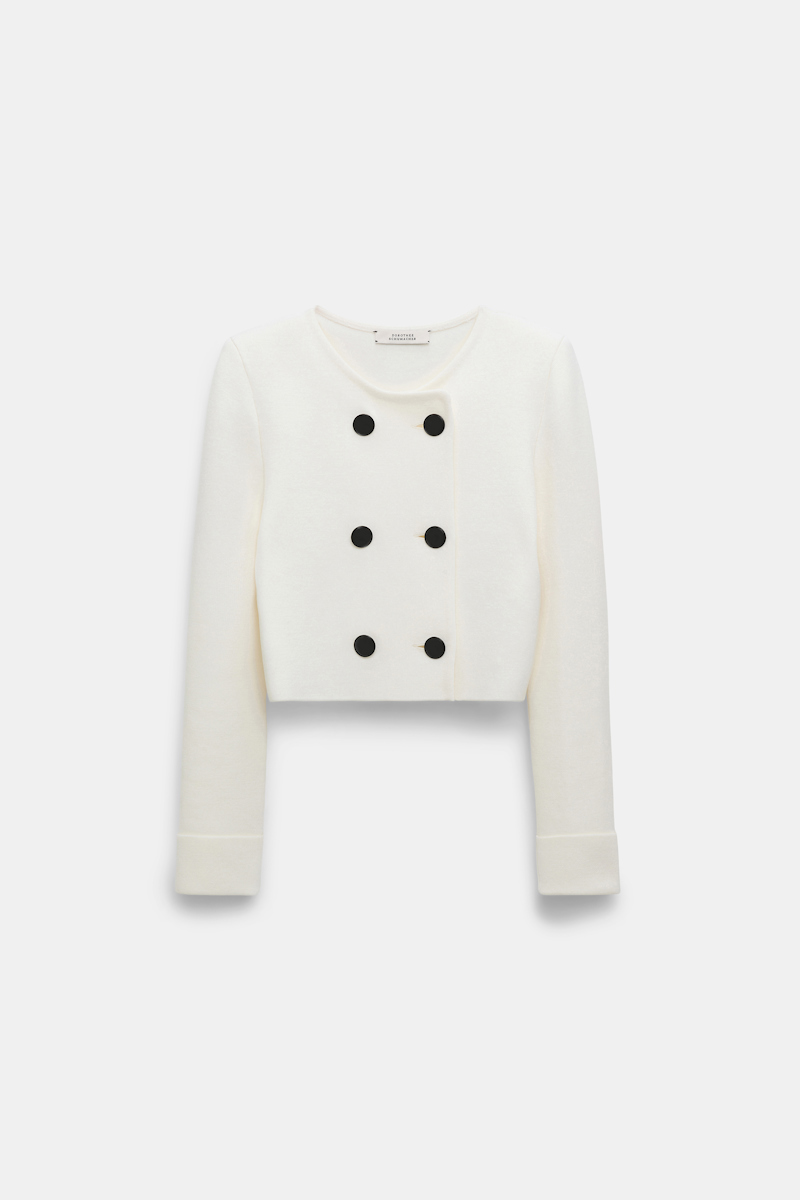 Dorothee Schumacher Double-breasted Cardigan In White