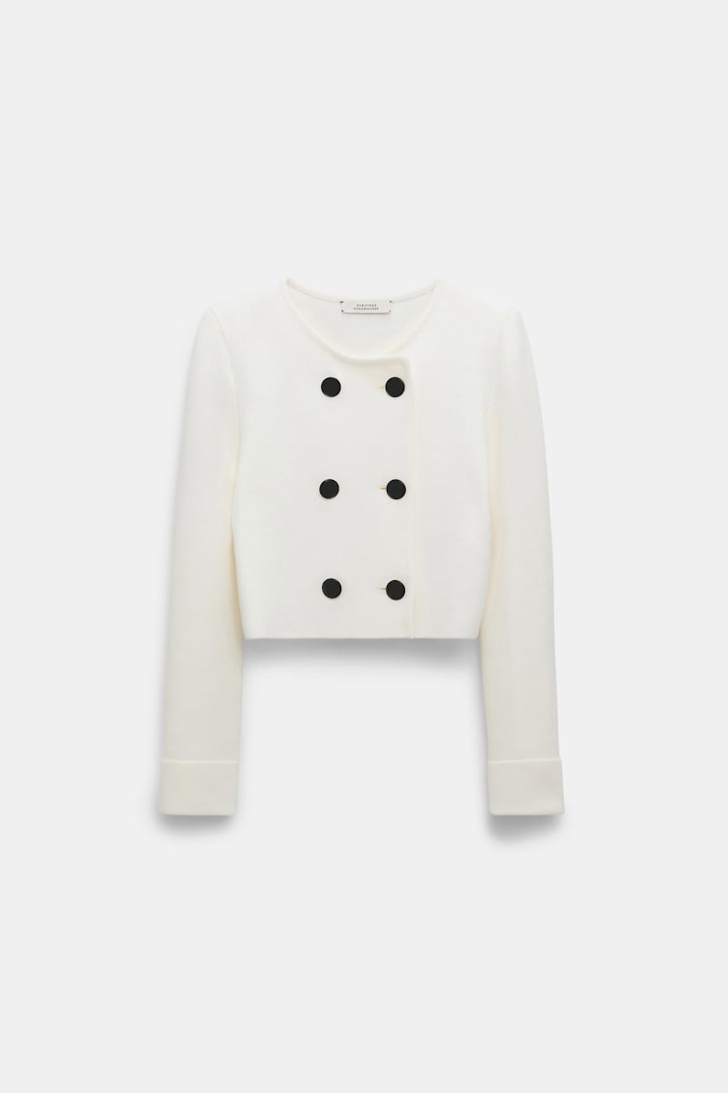 Dorothee Schumacher Double-breasted Cardigan In White