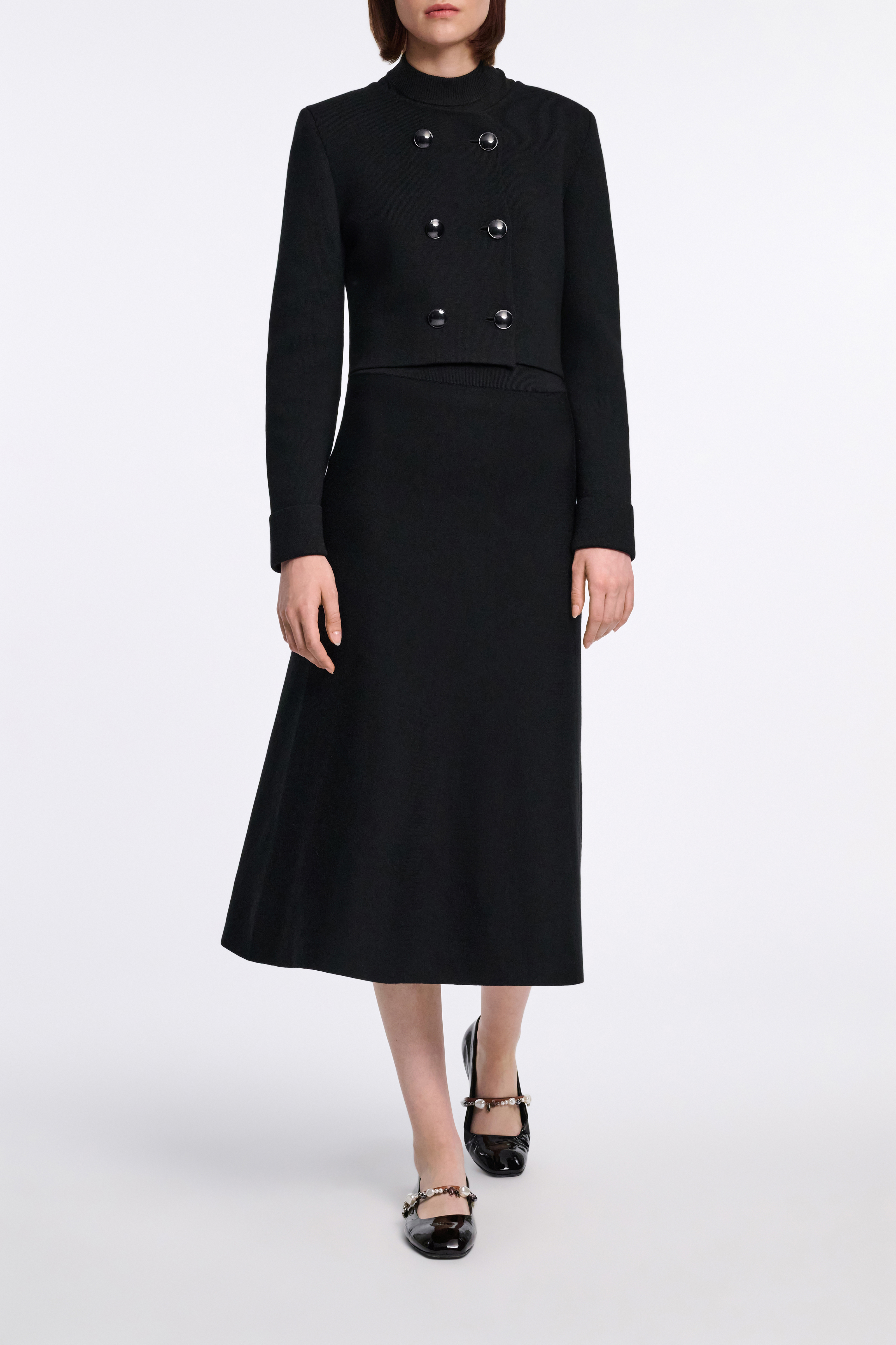 Lady Victoria's Afternoonスクエアーブラウス Joseph Ribkoff 261904 Satin And Mesh Soutache Jacket - Gertrude