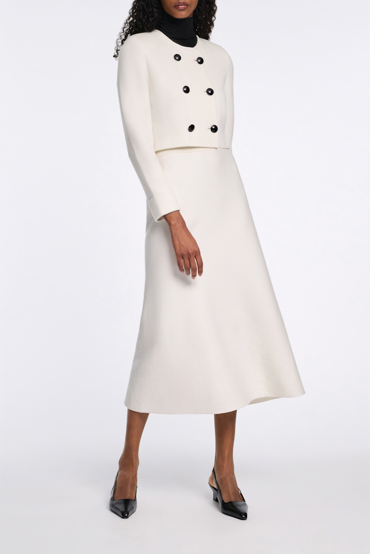 Dorothee Schumacher Knit midi-skirt camellia white