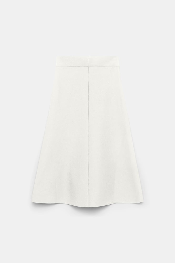 Dorothee Schumacher Doubleface Rock aus Merino camellia white