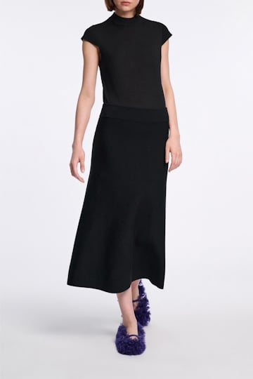 Dorothee Schumacher Doubleface Rock aus Merino pure black
