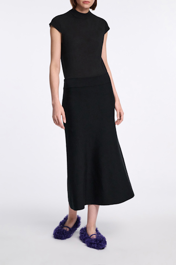 Dorothee Schumacher Doubleface Rock aus Merino pure black