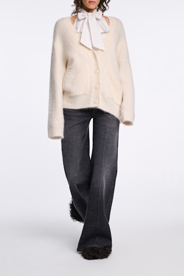 Dorothee Schumacher Cardigan aus Alpaka-Garn camellia white