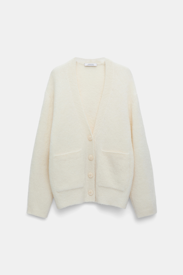 Dorothee Schumacher Cardigan aus Alpaka-Garn camellia white
