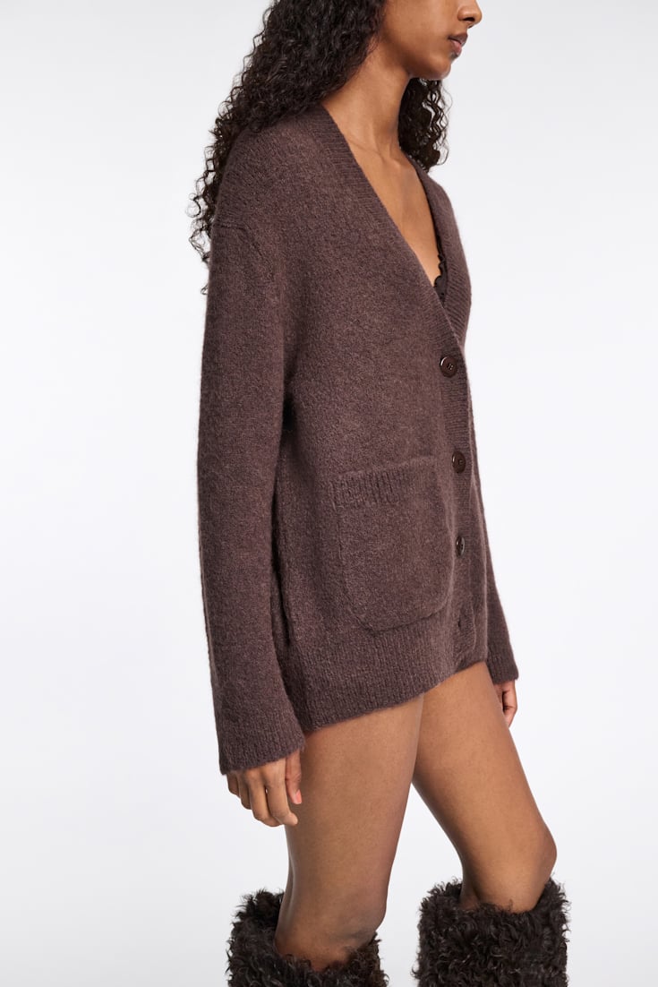 Dorothee Schumacher Cardigan aus Alpaka-Garn black chocolate