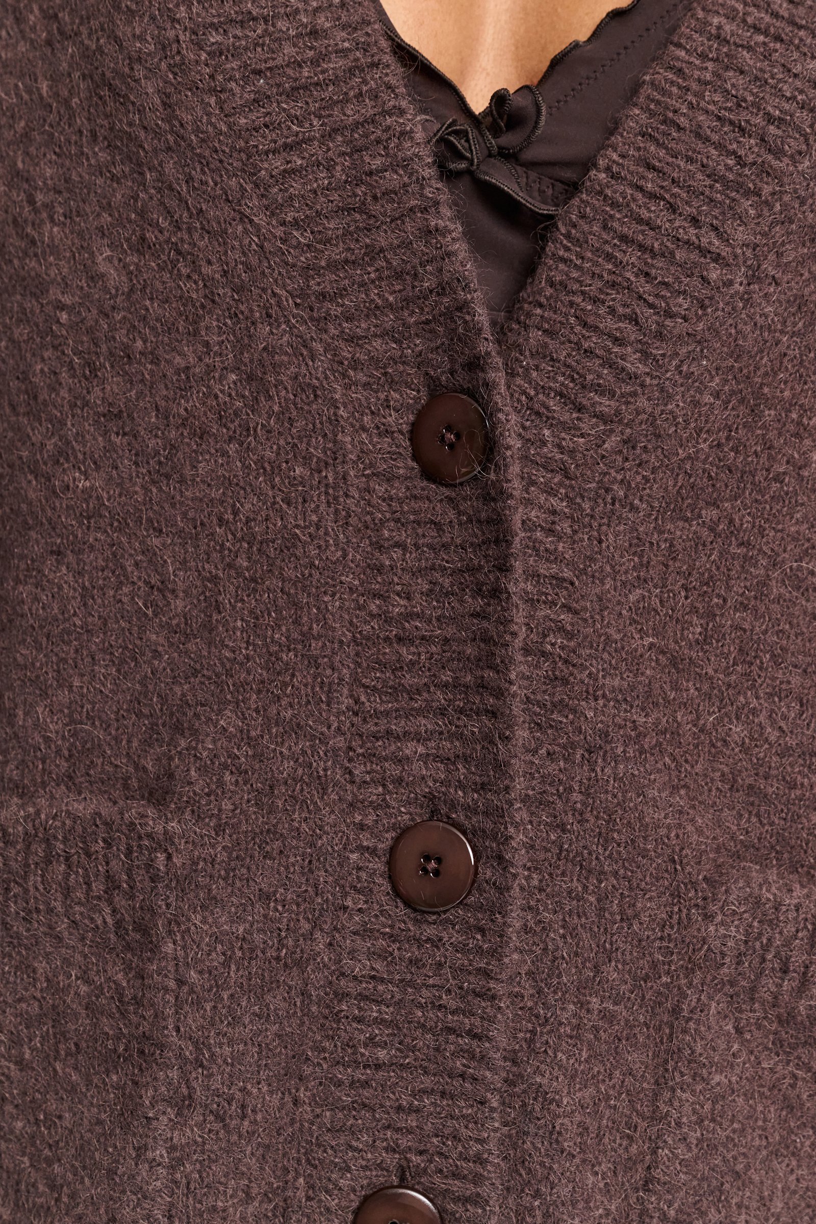 Dorothee Schumacher Cardigan aus Alpaka-Garn black chocolate