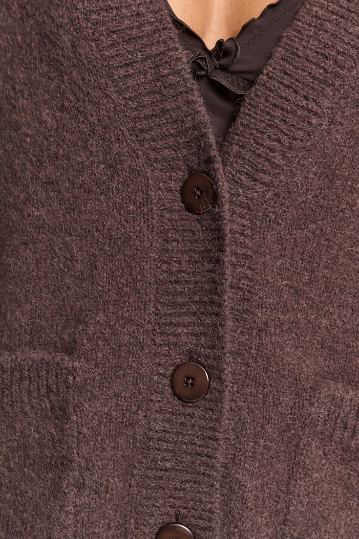Dorothee Schumacher Cardigan aus Alpaka-Garn black chocolate