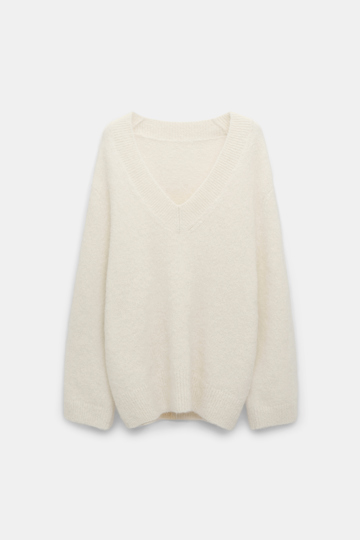 Dorothee Schumacher Pullover aus Alpaka-Garn camellia white