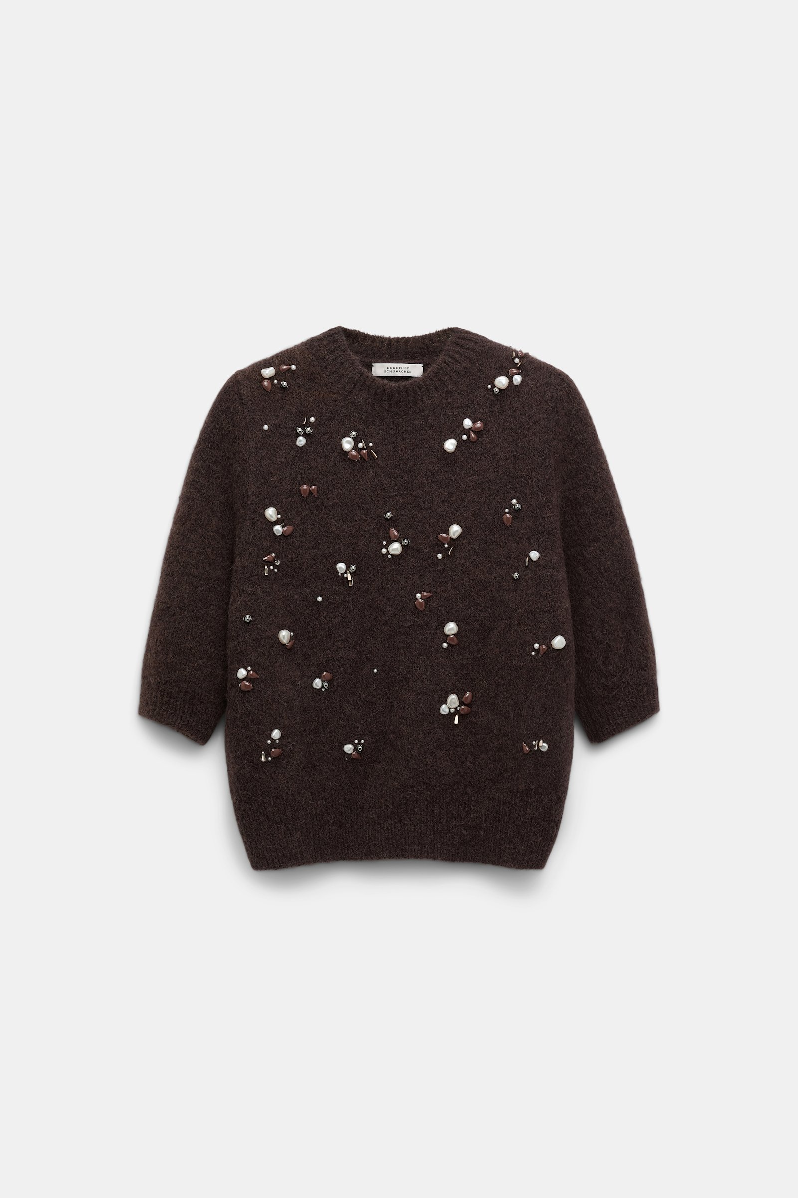 Dorothee Schumacher Handbestickter Pullover black chocolate