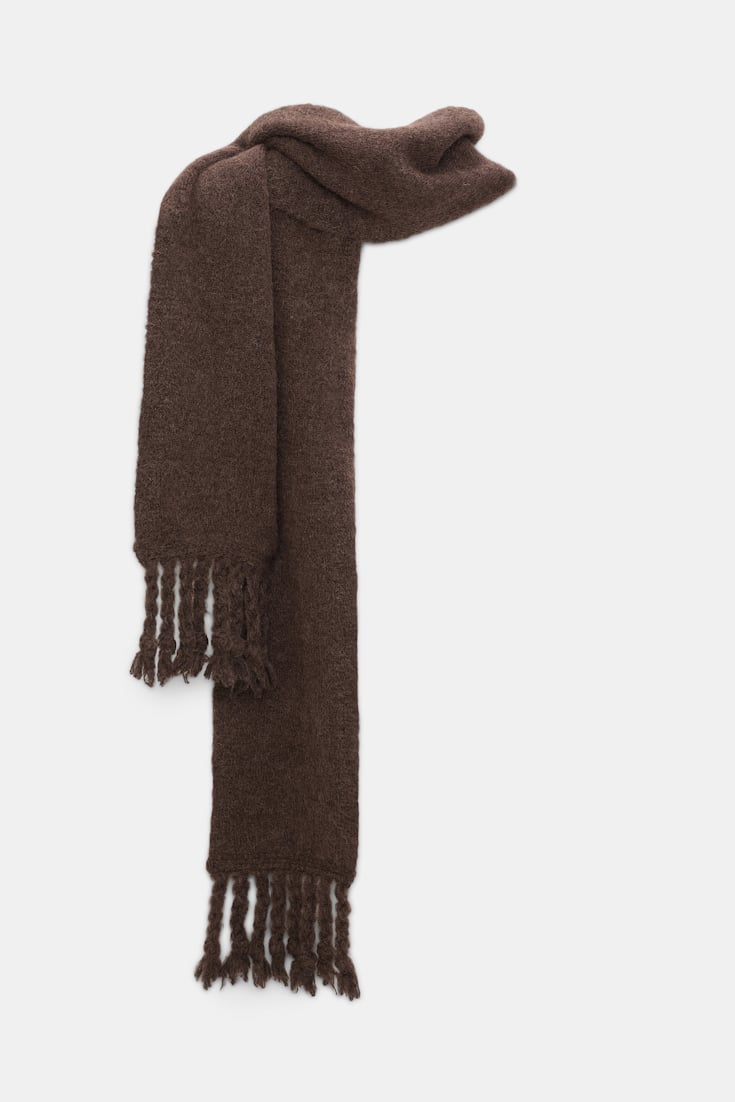 Dorothee Schumacher Alpaca mix scarf black chocolate