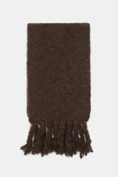Dorothee Schumacher Alpaca mix scarf black chocolate