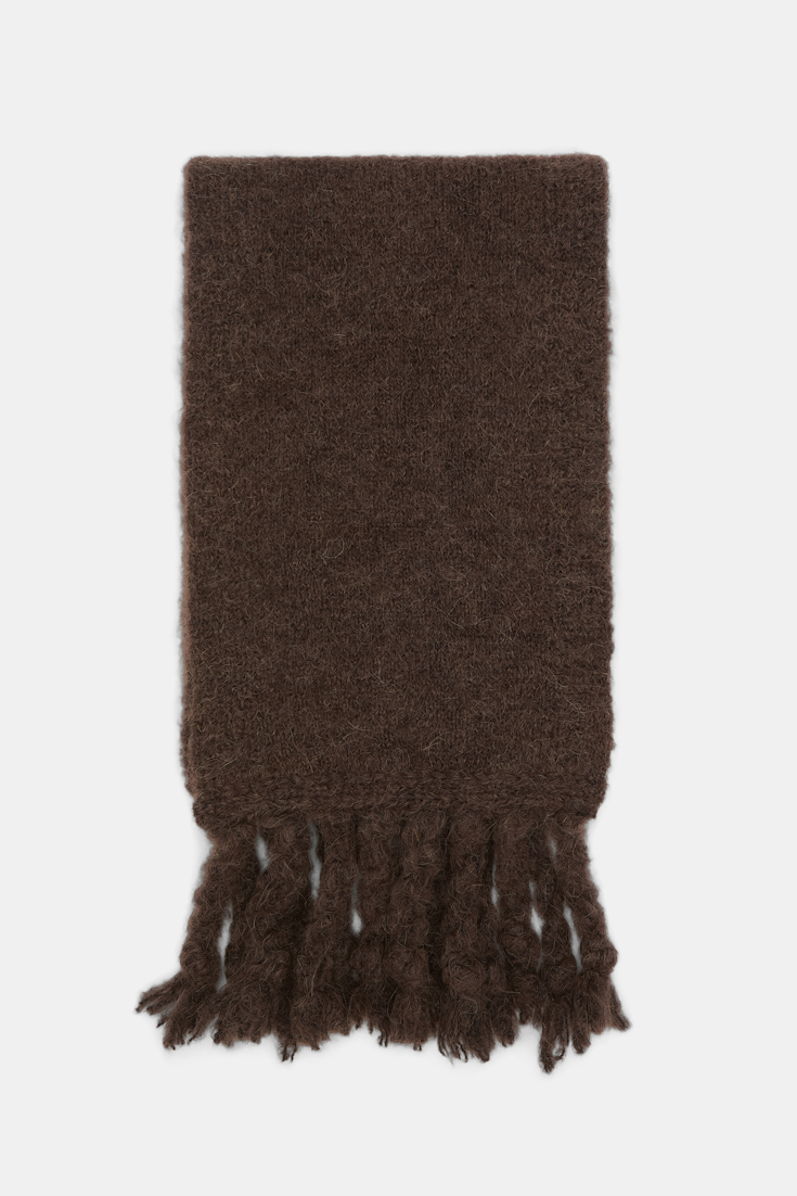Dorothee Schumacher Alpaca mix scarf black chocolate