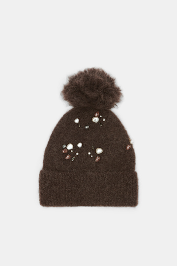 Dorothee Schumacher Alpaca mix hat black chocolate