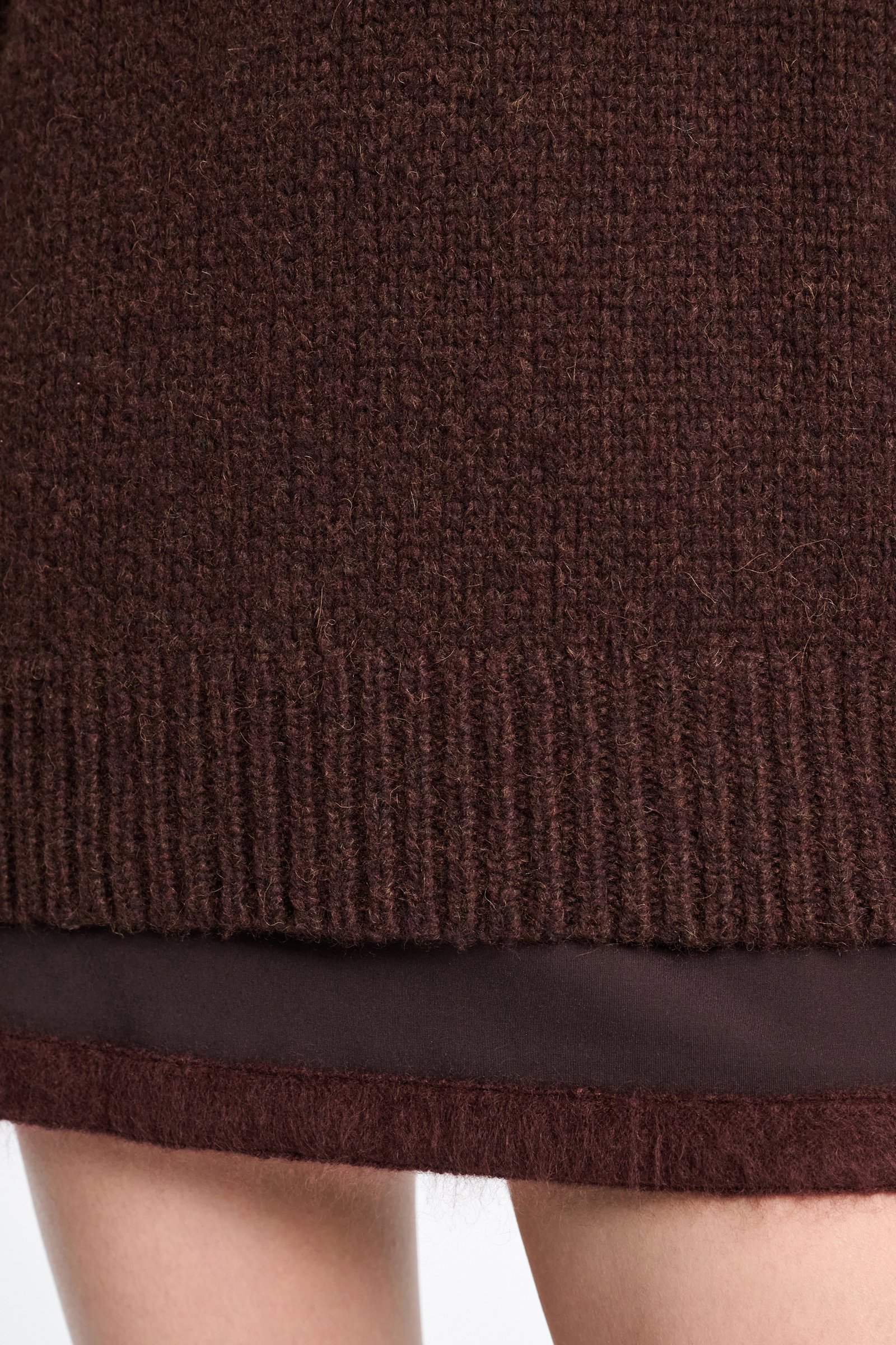 Dorothee Schumacher Rollkragenpullover aus Merino-Alpaka Garn dark chocolate