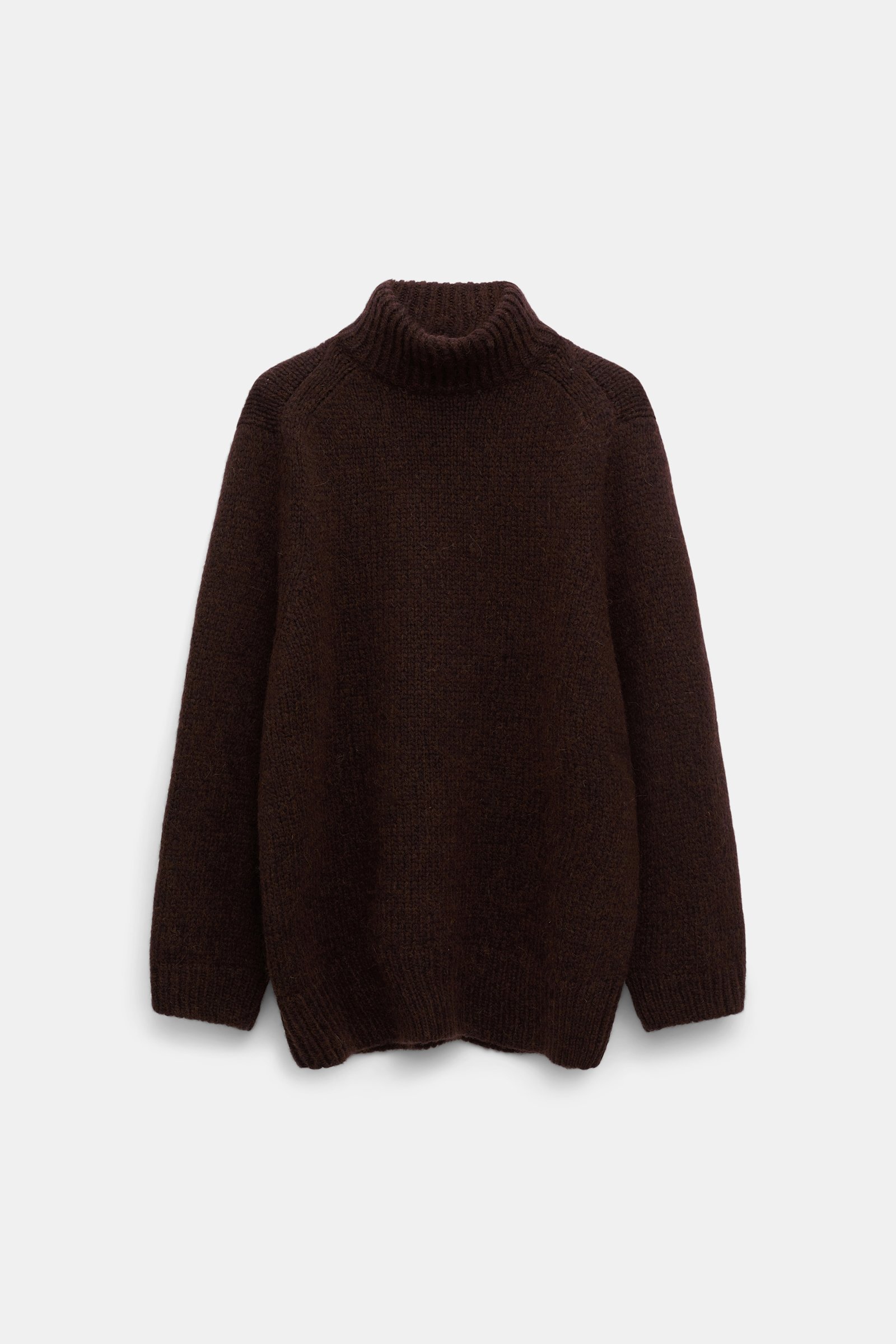 Dorothee Schumacher Rollkragenpullover aus Merino-Alpaka Garn dark chocolate