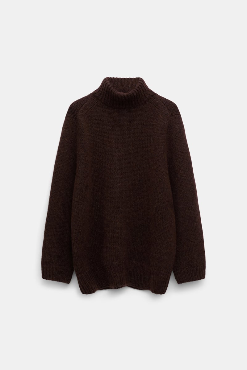 Dorothee Schumacher Virgin Wool-alpaca Turtleneck Pullover In Brown