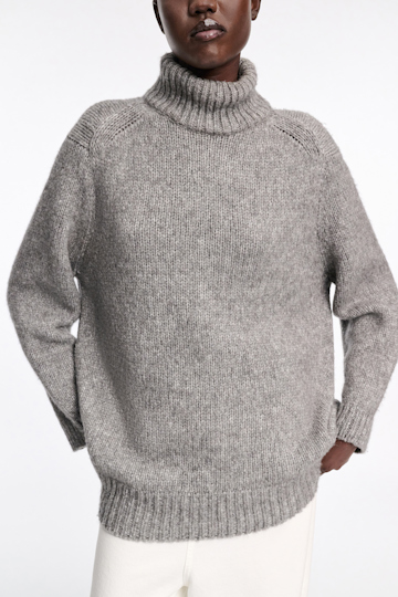 Dorothee Schumacher Virgin wool-alpaca turtleneck pullover platin